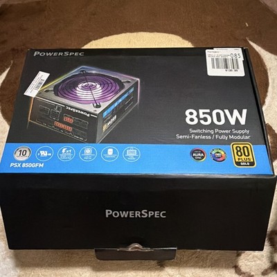 PowerSpec 850W ATX Fully Modular 80+ Gold PSU w/ RGB PSX 850GFM