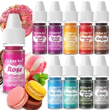 Oil Based Food Coloring - 10 Colors Upgraded Food Coloring for Chocolate,  Edibl