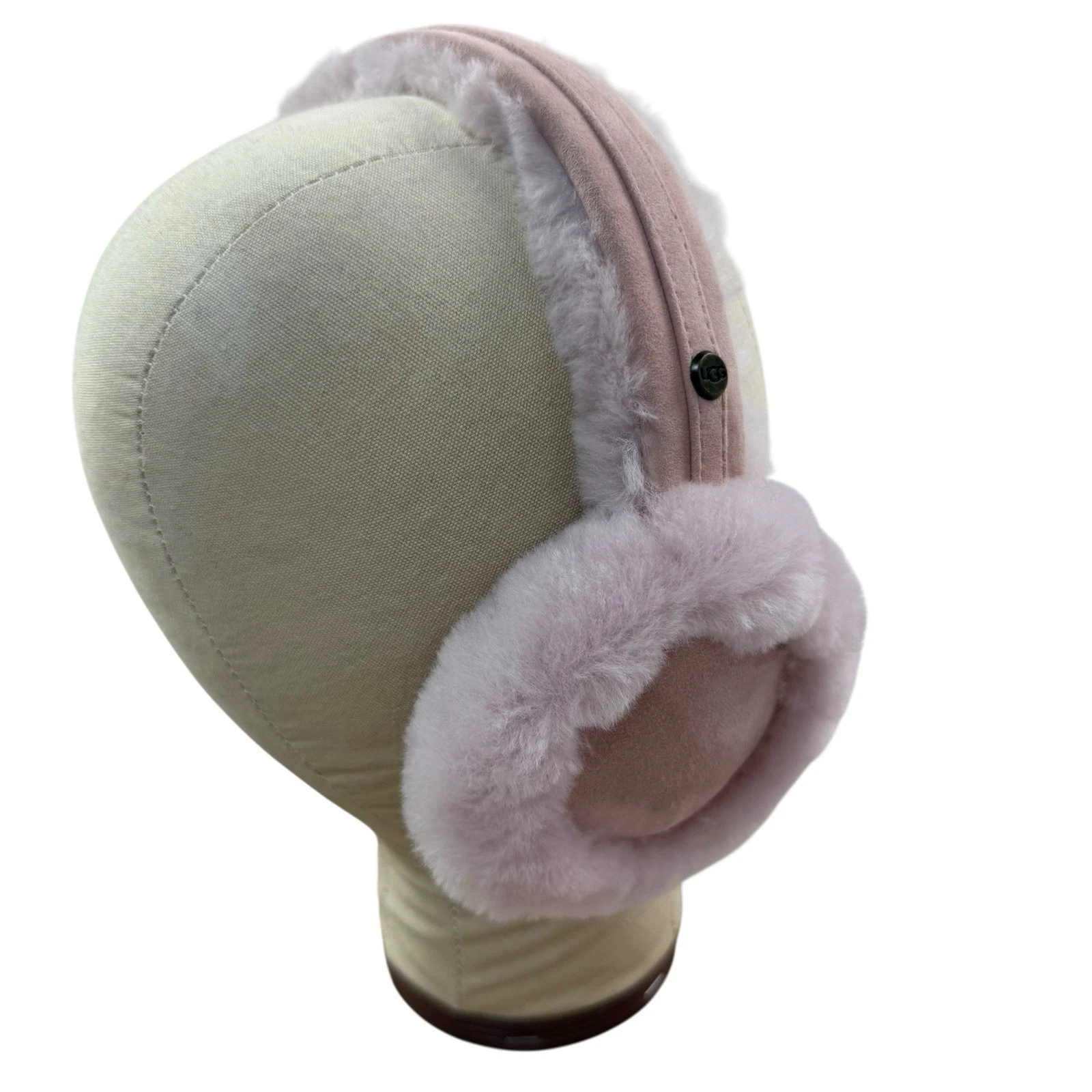 NEW UGG Fur Sheepskin Shearling Earmuffs Pink Cloud Ear Warmer OS