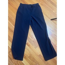 Investments Navy Blue Dress Pants 10R High Rise Straight Leg Career Trousers