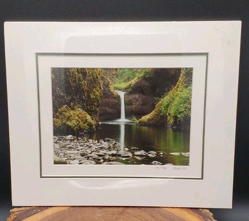 King Wu Matted Photography # Print - PUNCH BOWL FALLS,OR Print 5x7 Matted 9x11 - Picture 2 of 7