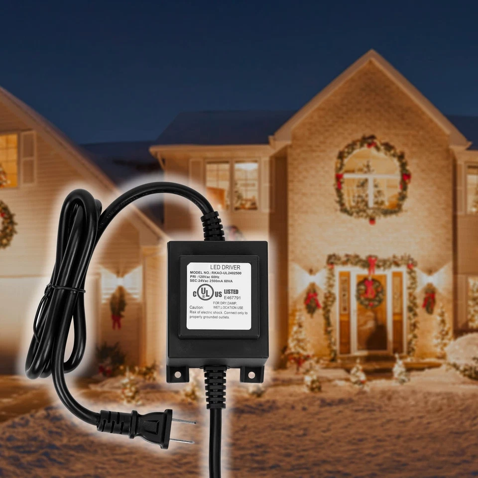 Only Fire Outdoor Landscape Transformer 110/120V to AC 24V/2.5A, 60-Watt Waterpr - Image 3 of 4