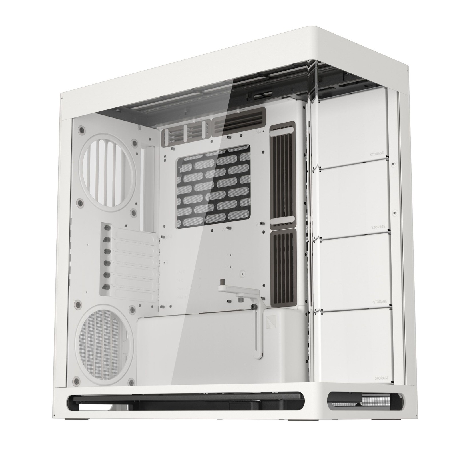HAVN HS 420 Dual-Chamber Mid Tower PC Case ATX White | Hybrid Design, 11x 140mm