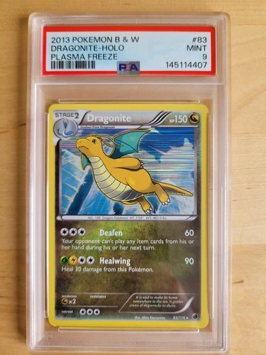 DRAGONITE 83/116 Holo - 2013 BLACK & WHITE PLASMA FREEZE-  PSA 9 MINT