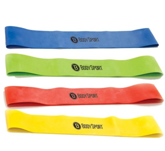 Body Sport Loop Band Kit, 12-Inch Long by 2-Inch Wide – Resistance Loop Exercise