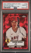 Shohei Ohtani RED ATOMIC REFRACTOR /100 Topps Chrome Platinum PSA 10 🔥