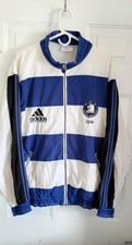 VTG Adidas 1994 Boston Marathon Jacket - Blue White Stripes Size Medium