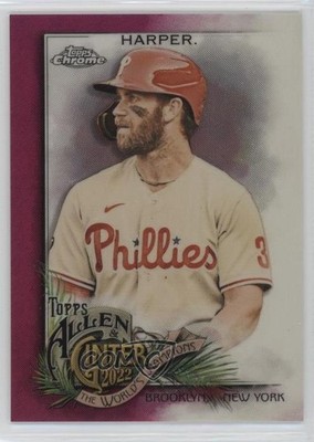 2022 Topps Allen & Ginter Chrome Magenta Refractor /199 Bryce Harper #16 0s8i
