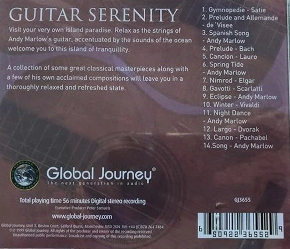 Andy Marlow - Guitar Serenity CD Classical Folk Guitar Nature VGC LOOK!! - Image 2 of 2