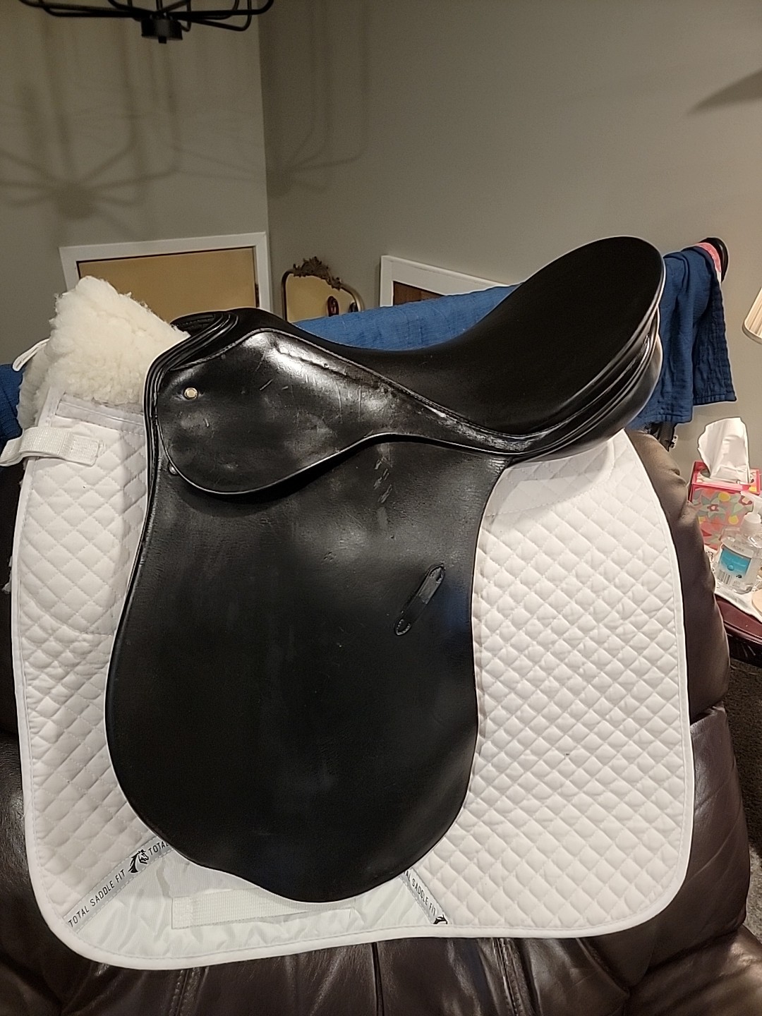 17” Black Passier PS Baum VSD Dressage Saddle Medium tree short billets Longflap