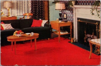 ST. PETERSBURG Florida Adv. Postcard ''CARPET FASHIONS'' Townley Cotton Broadloom