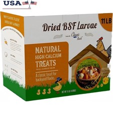 Premium Black Soldier Fly Larva 11lb High Calcium Protein Feed Chickens New