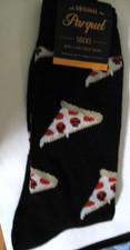 ORIGINAL PARQUET MENS FUN CREW SOCKS WITH PIZZA DESIGN SIZE 10-13 - BRAND NEW