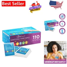 Travel-Friendly 110 Count Hand Sanitizer Wipes - Individually Wrapped Essentials