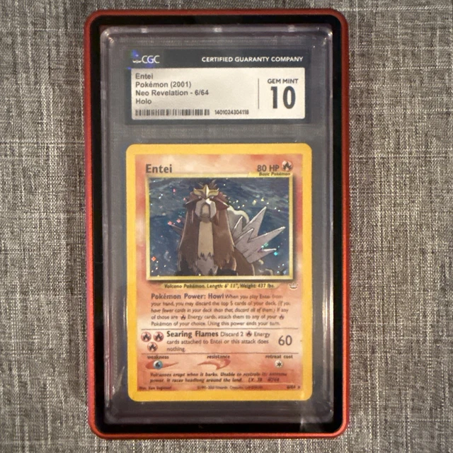 *POP 15* 2001 POKEMON NEO REVELATION #6 ENTEI HOLO CGC 10