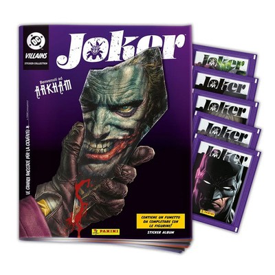 DC COMICS Welcome to Arkham Asylum Sticker and Card Collection Panini