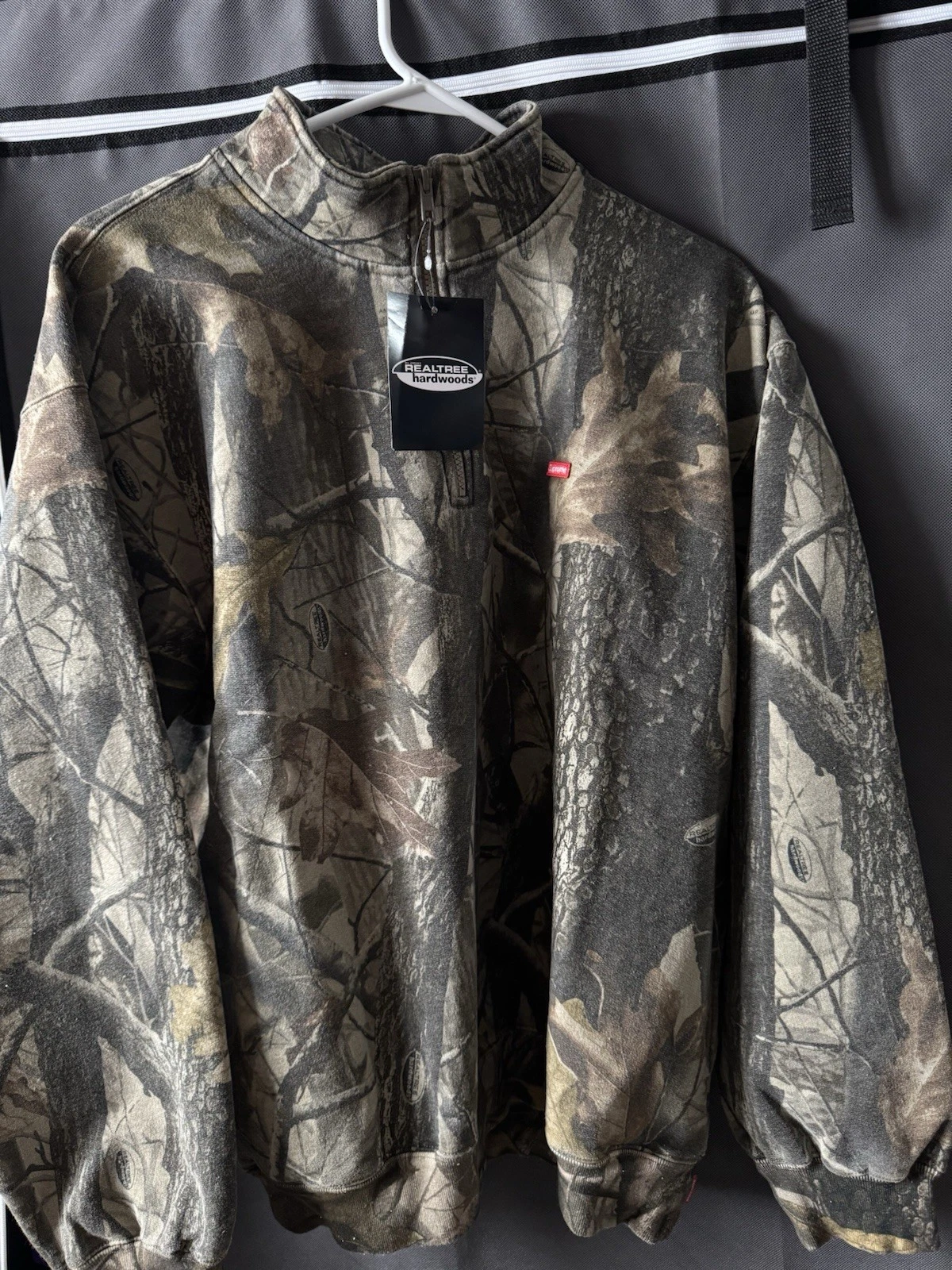 Pull demi zip Supreme SS25 petite boîte Realtree camouflage taille L neuf