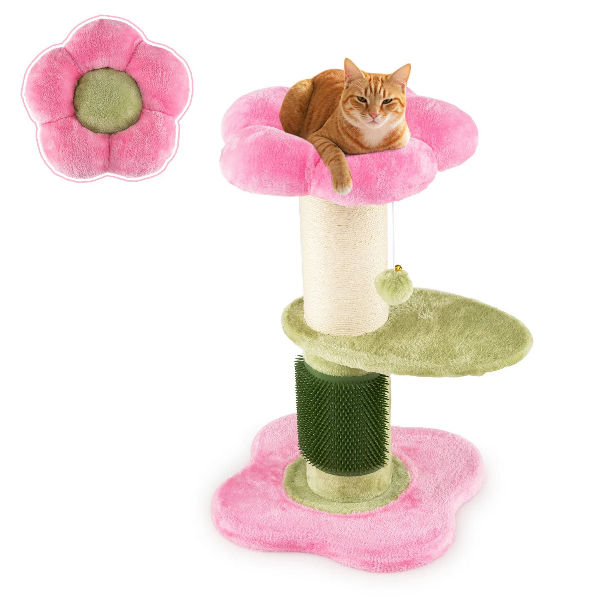 Arbre à chat design 69 cm pour salon moderne avec plateforme d'observation