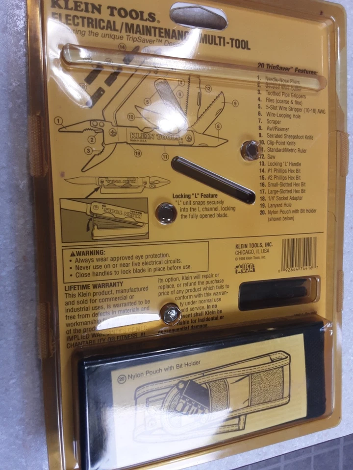 NUEVO Klein Tools TripSaver 13 en 1 Multiherramienta Cat. No. 1016 Foto 4 de 4