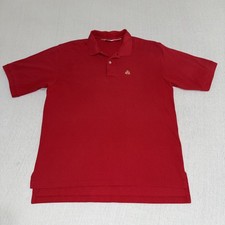 Brooks Brothers Polo Shirt Men Large Golden Fleece Red Maroon Cotton Made in USA