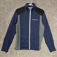 Peak Performance Mens Track Jacket Full Zip Pullover Athletic Wear Blue Medium