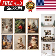 Christmas Canvas Wall Art Christmas Pictures Wall Decor Christmas Poster Wint...