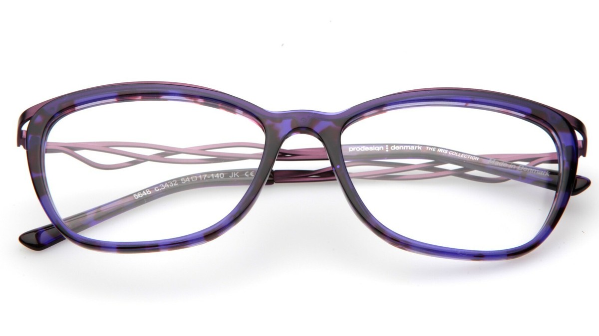 Lunettes De Vue Femme Prodesign Denmark Rouge Bordeaux & Or - Modèle 5648 Neuf