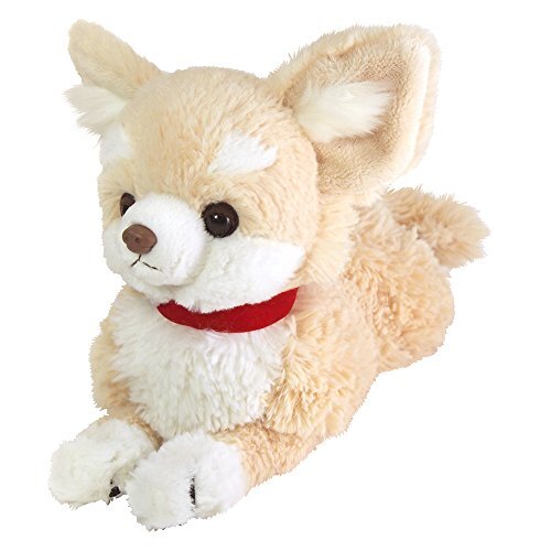 yofugetu 22cmわんこさん SUN LEMON Hizawanko Chihuahua cream stuffed toy P-3002 9.6x23.2x31