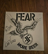 THE FEAR MORE BEER 2015 WHITE VINYL SIGNED BY LEE VING