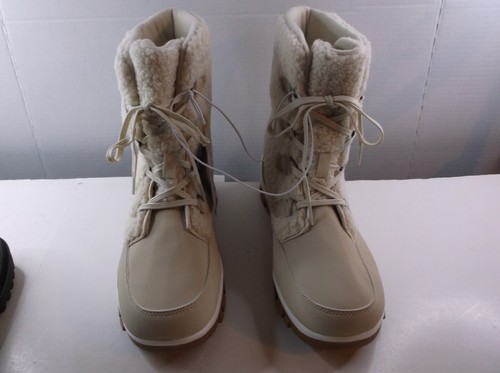 Damen Corie Lammfell Wander Winterstiefel Creme-Universalfaden Größe 12 Neu