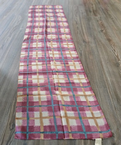 3 Polyester leichte Schals Schals Set lila mauve braun kariert Quadrate und - Bild 13 von 23