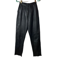 Vintage Black Leather Pants sz 6