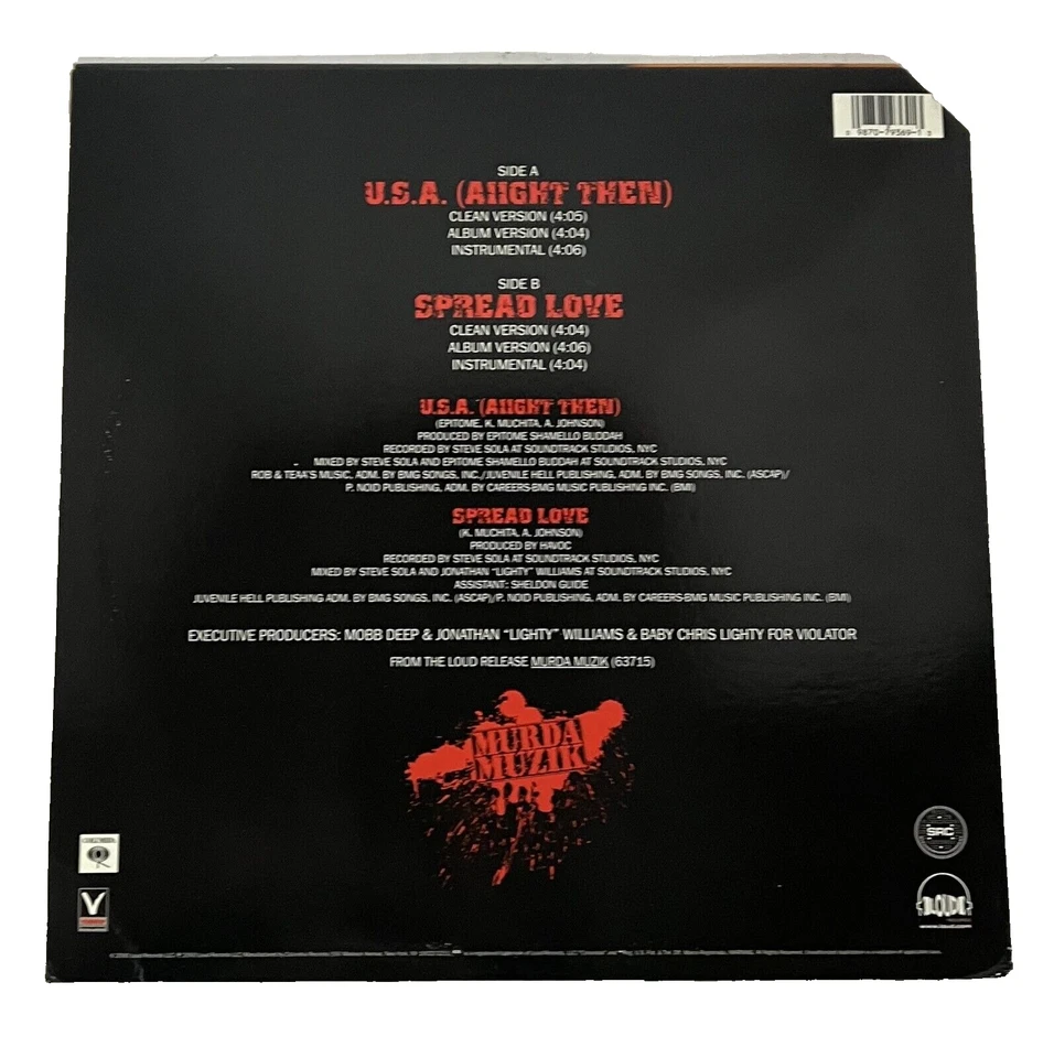 MOBB DEEP ~ U.S.A. (Alright Then) Orig. 12" Single 1999 NM~7 - Image 2 of 4