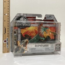 Jurassic World Dilophosaurus Figure Attack Pack Mattel 2017 BoxWEAR    SEE Toy