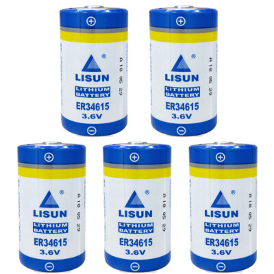 5PCS ER34615 19000mAh 3.6V High Power D Size Li-SOCl2 Lion Battery US STOCK