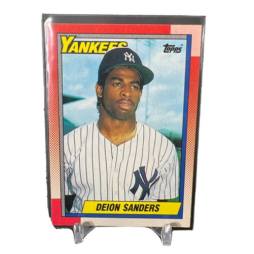 1990 TOPPS 61 DEION SANDERS *Error Card Double Image* MINT NEW YORK