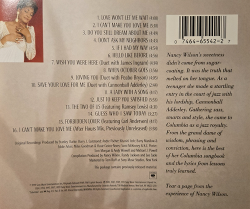 Nancy Wilson : Greatest Hits - Audio CD - Picture 2 of 2