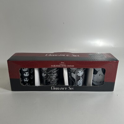 Disney THE NIGHTMARE BEFORE CHRISTMAS 1.5oz Glassware Set 4 Shot Glasses  NIB | eBay
