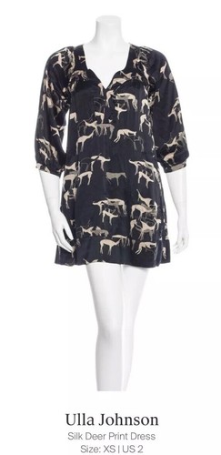 Silky ULLA JOHNSON ABSTRACT DEER PRINT 