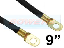9" 225mm CAR BATTERY BLACK EARTH EARTHING NEGATIVE LEAD CABLE WIRE STRAP