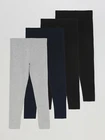 LADIES BRAND NEW PLAIN LEGGINGS COTTON STRECH ELASTICATED WAIST - 03-04-05