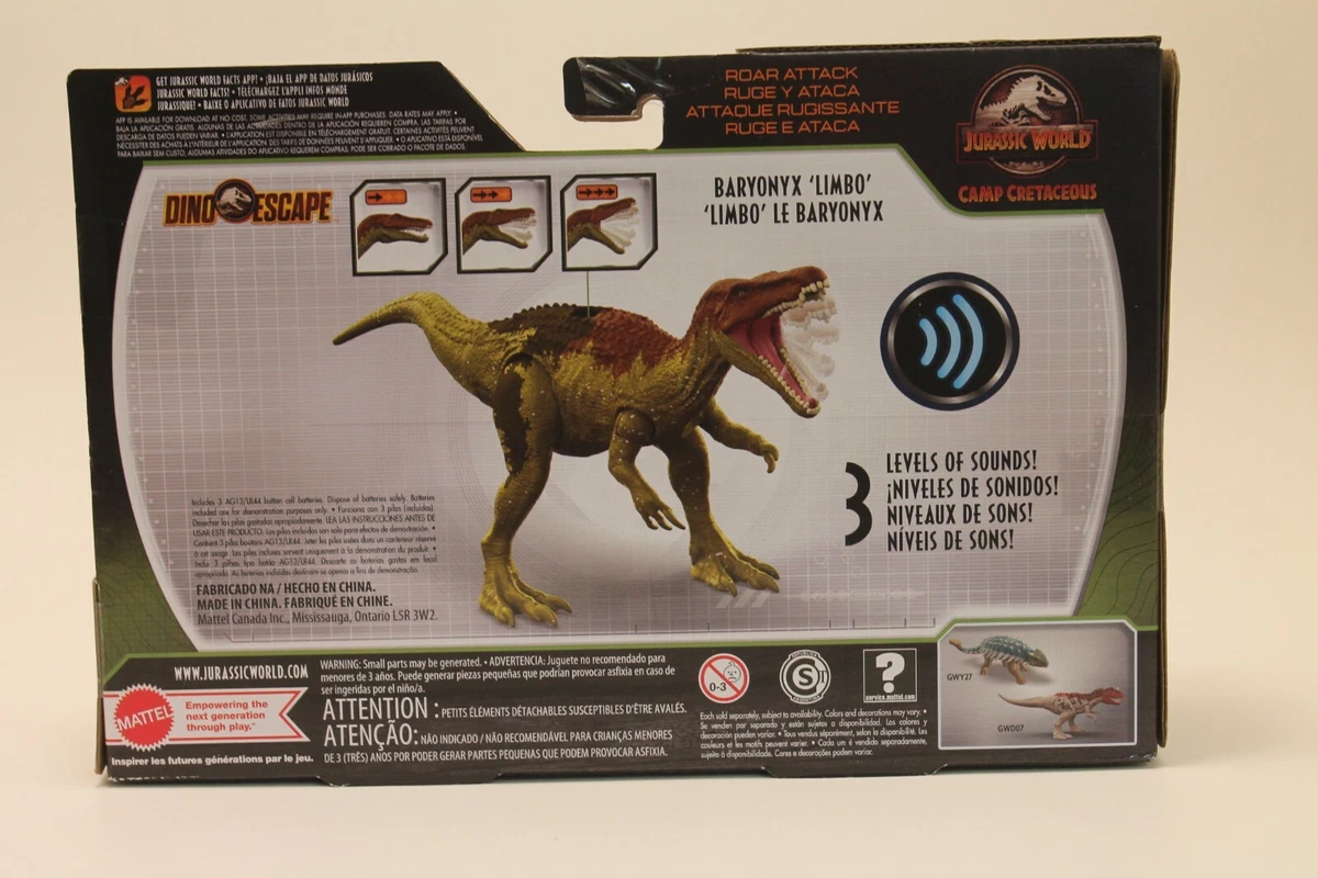 Mattel Jurassic World Roar Attack Baryonyx Limbo