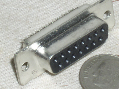 1 AMP D-SUB DB-15 DB15 PIN P FEMALE SOLDER CUP SOCKET CONNECTOR FCE17-A15-SM USA