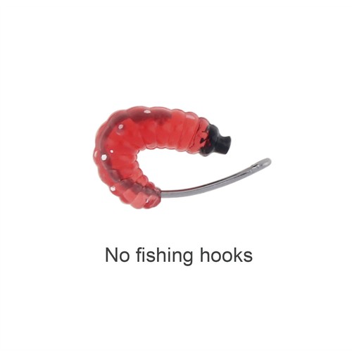 100PCS Fishing Lure Soft Maggot Baits Bread Grub Worm Artificial Earthworm w/box - Picture 11 of 12