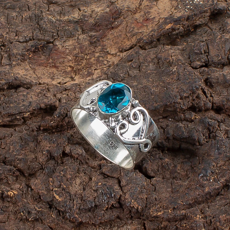 Apatite Gemstone 925 Sterling Silver Ring Handmade Jewelry Ring For Gift - Image 2 of 3