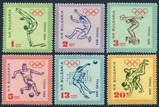 Bulgaria 1366-1371, MNH. Mi 1488-1493. Olympics Tokyo-1964. Gymnast, Soccer,Jump