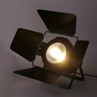 COB LED Spotlights Warm & Cold White Par Light Stage Light 200W with Barn Doors