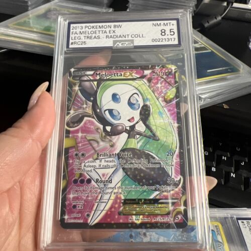 2013 Pokemon B&W Radiant Collection Meloetta EX FA RC25 Graded AGS 8.5 - Picture 2 of 3