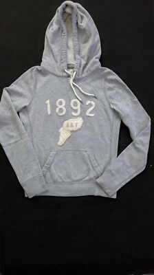 ABERCROMBIE & FITCH Sweat-Shirt à Capuche Court Près du Corps 36/38 - Photo 1/3