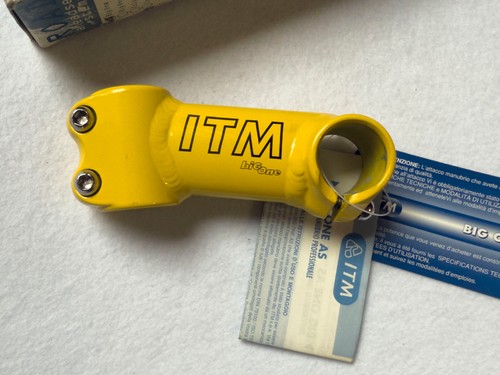 stem attacco pipa Manubrio ITM RACING BIG ONE 90 mm new YELLOW PANTANI NOS NIB - Picture 18 of 21